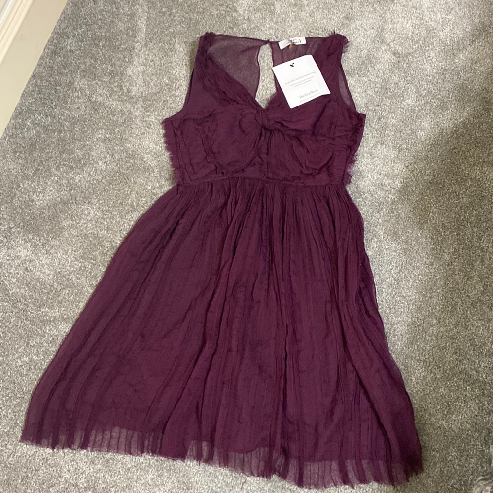 Robert Rodriguez, purple silk dress, size 4. for dress occasion,orig price $500!